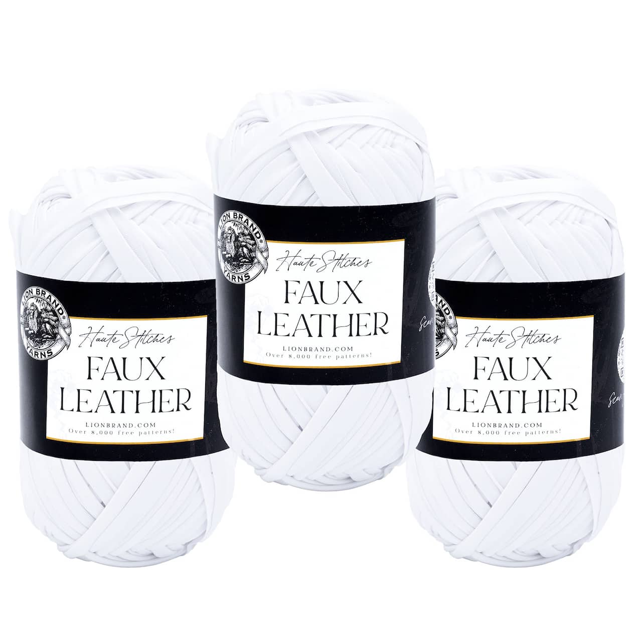 3 Pack Lion Brand® Haute Stitches Faux Leather Yarn